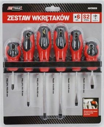 Изображение AWTools Zestaw wkrtaków na wieszaku S2 6szt. (AW36806)