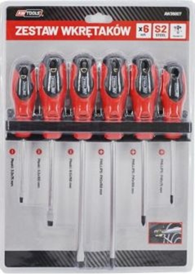 Изображение AWTools Zestaw wkrtaków na wieszaku S2 6szt. (AW36807)