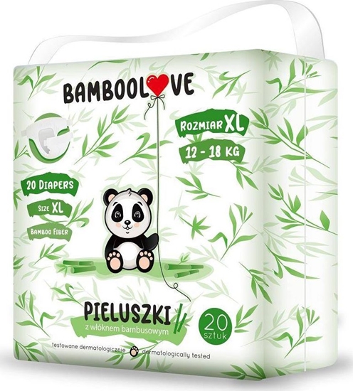 Picture of Bamboolove Pieluchy z wóknem bambusowym XL, 12-18 kg, 20 szt.