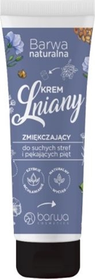 Picture of Barwa Naturalna lniany zmikczajcy krem do suchych stref i pkajcych pit 75ml
