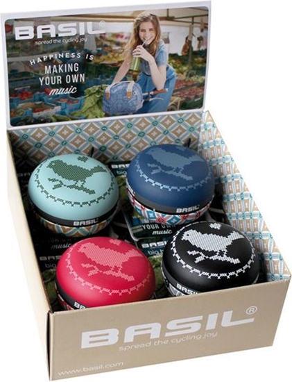 Picture of Basil Dzwonek Rowerowy BIG BELL BOHEME 80 mm Mix Kolorów Pudeko 4 szt. (BAS-50437)