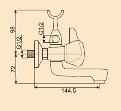 Attēls no Bateria wannowa Hydroland Standard cienne chrom (B101)