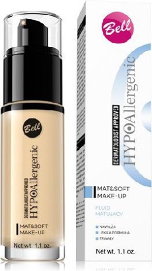 Picture of Bell Hypoallergenic Fluid matujcy Mat & Soft nr 03 Sunny Beige 30g