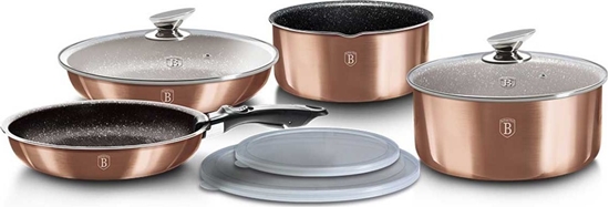 Picture of Berlinger Haus KOMPLET GARNKÓW 9-ele CLICK COOK BERLINGER HAUS METALLIC LINE ROSE GOLD BH-6147