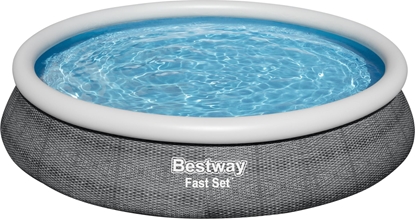 Изображение Bestway Bestway 57313 Basen rozporowy Fast Set z pompą filtracyjną Szary 4.57m x 84cm