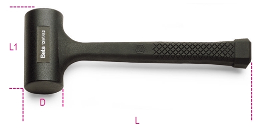 Picture of Beta Tools Motek bezodrzutowy rczka z tworzywa sztucznego 320mm (1391/50)