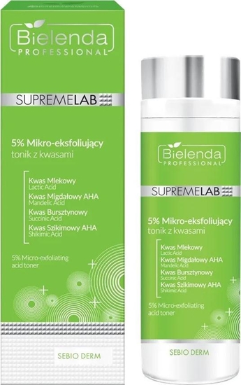 Picture of Bielenda SupremeLab Sebio Derm 5% Micro-Exfoliating 5% mikro-eksfoliujcy tonik z kwasami 200ml