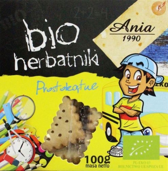 Picture of Bio Ania HERBATNIKI PROSTOKTNE BIO 100 g - BIO ANIA