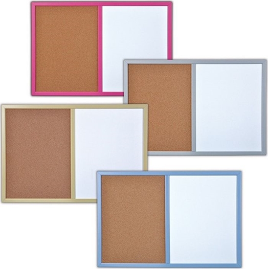 Picture of Bi-Office Tablica sucho. -korkowa, BI-OFFICE Combo, 60x40cm, lakierowana, kolorowe ramy