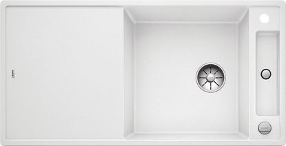 Изображение Zlewozmywak Blanco Axia III XL 6 S-F Silgranit biay z korkiem automatycznym InFino, deska szklana (523529)