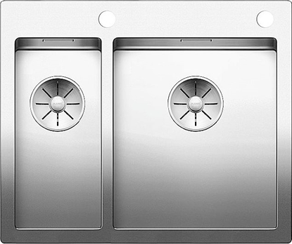 Attēls no Zlewozmywak Blanco Claron 340/180-IF/A stal polerowana z korkiem automatycznym InFino, PushControl, komora z prawej (521647)