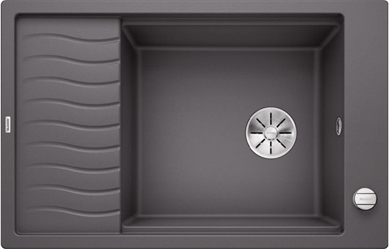 Изображение Zlewozmywak Blanco Elon XL 6 S Silgranit szaro skay z korkiem automatycznym InFino, kratka ociekowa (524835)