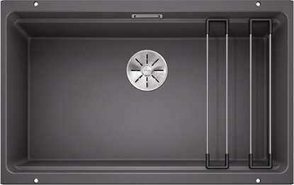Изображение Zlewozmywak Blanco Etagon 700-U Silgranit szaro skay z korkiem InFino, szyny (525168)