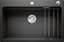 Изображение Zlewozmywak Blanco Etagon 8 Silgranit czarny z korkiem InFino, szyny (525892)