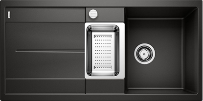 Изображение Zlewozmywak Blanco  Metra 6 S Silgranit PuraDur Czarny odwracalny, korek auto., odsczarka stalowa