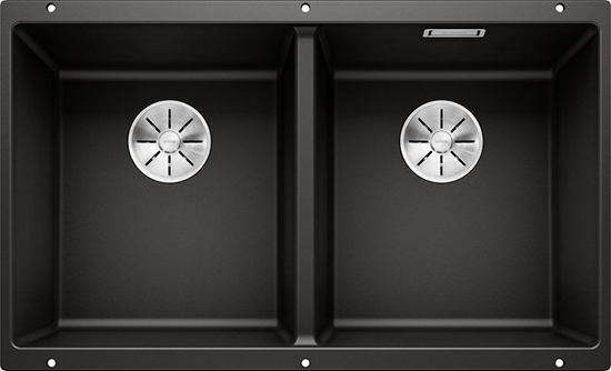 Picture of Zlewozmywak Blanco Subline 350/350-U Silgranit czarny z korkiem InFino (525987)