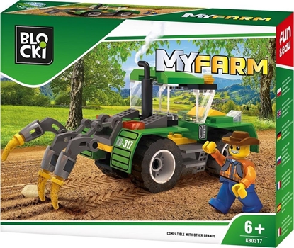 Picture of Blocki Klocki Blocki MyFarm Traktor z pługiem 85 el.
