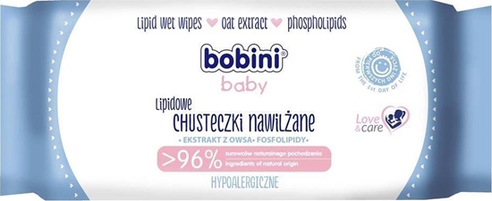 Picture of Bobini Baby Chusteczki nawilane dla dzieci i niemowlt Hypoalergiczne 60 szt.
