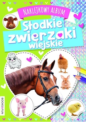 Изображение Books And Fun Naklejkowy album Słodkie zwierzaki wiejskie