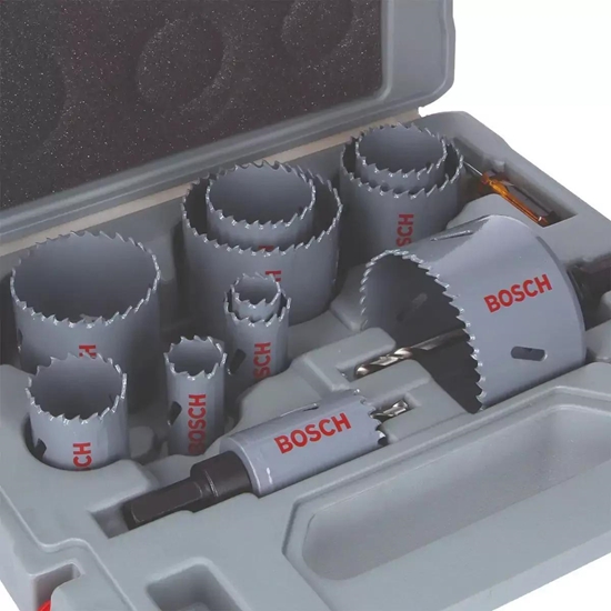 Изображение Bosch BOSCH OTWORNICA HSS BI-METAL STD KPL. 14szt. 19,22,25,29,35,38,44,51,57,64,76mm B2607011478