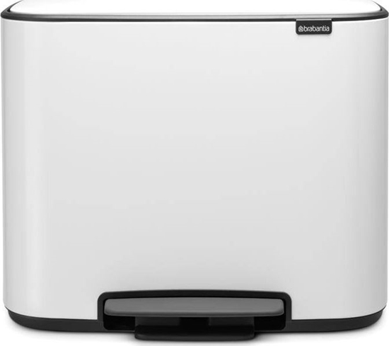 Picture of Brabantia Bo Pedal Bin white, 3 x 11 L