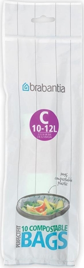 Изображение Brabantia PerfectFit Bin Liner compost. Typ C, 10-12 L, 10 bags