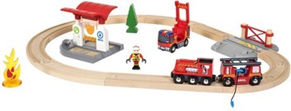 Attēls no Brio Kolejka Stra Poarna Firefighter Set (33815)