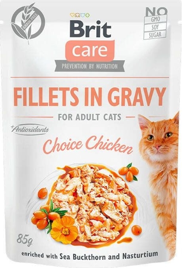 Picture of Brit Brit Care Cat Pouch Choice Chicken - filety z kurczaka w sosie, mokra karma dla kota, saszetka 85g uniwersalny