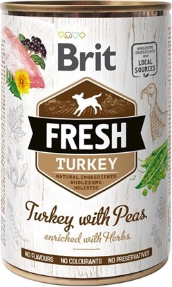 Attēls no Brit Brit Fresh Dog Turkey with Peas puszka 400g