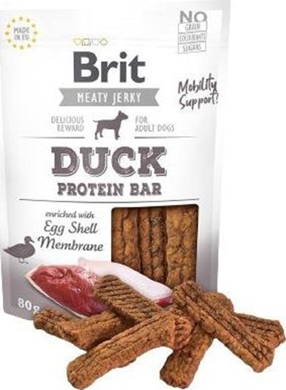 Изображение Brit MEATY JERKY Duck Protein Bar KACZKA 80g