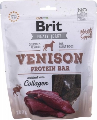 Attēls no Brit BRIT MEATY JERKY Venison Protein Bar DZICZYZNA 200g