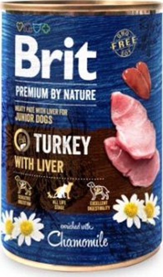 Picture of Brit Brit Premium By Nature Turkey with Liver Indyk Wtróbka dla Szczenit 400 g