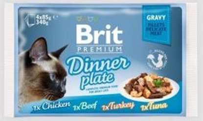 Attēls no Brit Brit Premium Cat Gravy Fillets Dinner Plate Mix Smaków 340 g