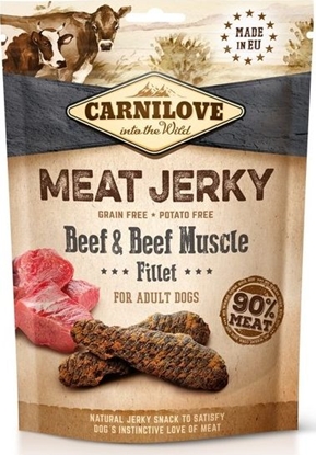 Picture of Brit Carnilove Dog Jerky Beef & Beef Fillet - woowina i filet woowy 100g