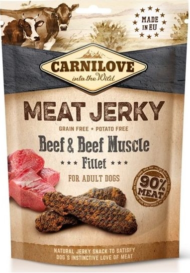 Picture of Brit Carnilove Dog Jerky Beef & Beef Fillet - woowina i filet woowy 100g