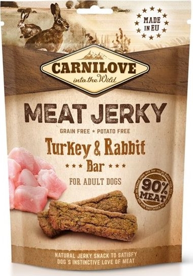Picture of Brit Carnilove Dog Jerky Turkey & Rabbit Bar - indyk i królik 100g