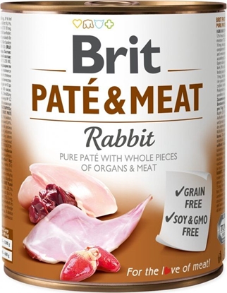 Attēls no Brit Karma BRIT PATÉ & MEAT z królikiem dla psa 800g