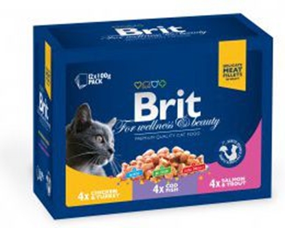 Изображение Brit Premium Cat Pouches Family Plate Poultry & Fish 12x100g