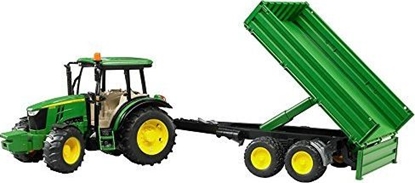 Attēls no Bruder Traktor John Deere 5115M z przyczep wywrotk  (02108)