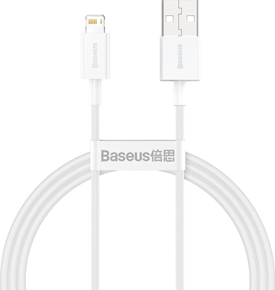 Attēls no Baseus Baseus Superior Series Cable USB to Lightning, 2.4A, 1m (white)