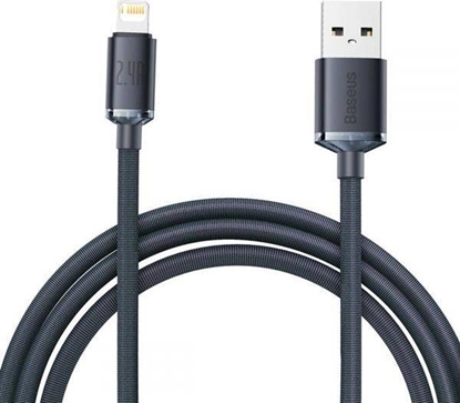 Attēls no Baseus Baseus Crystal Shine cable USB to Lightning, 2.4A, 2m (black)