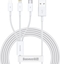 Attēls no Baseus Baseus Superior 3in1 USB Cable - Lightning / USB Type C / Micro USB 3.5 A 1.5 m White (CAMLTYS-02)