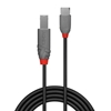 Изображение Lindy 2m USB 2.0 Type C to B Cable, Anthra Line