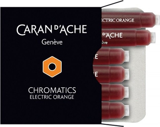 Изображение Caran d`Arche Naboje Chromatics pomarańczowe 6 sztuk