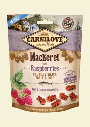 Attēls no Carnilove Przysmak Dog Snack Fresh Crunchy Mackerel+Raspberries 200g