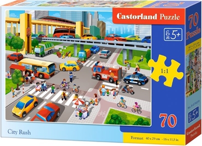 Attēls no Castorland Puzzle City Rush 70 elementów (290212)