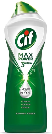 Изображение Cif CIF_Max Power 3 Action mleczko z wybielaczem do czyszczenia powierzchni Spring Fresh 1001g