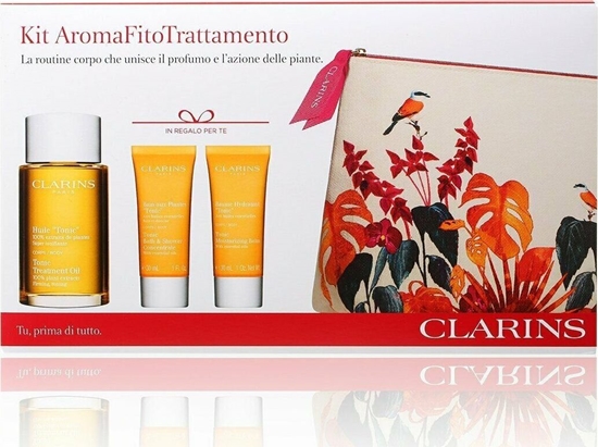 Picture of Clarins CLARINS SET TONIC TREATMENT OIL 100MLTONIC BATHSHOWER CONCENTRATE 30MLTONIC MOISTURIZING BALM 30ML