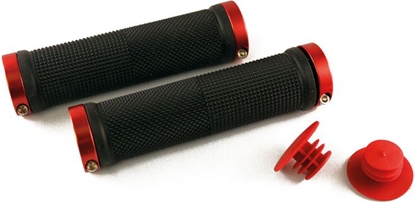 Picture of Clarks Chwyty kierownicy CLARK'S CLO201 LOCK-ON czarne klamry czerwone aluminiowe anodyzowane