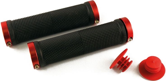 Picture of Clarks Chwyty kierownicy CLARK'S CLO201 LOCK-ON czarne klamry czerwone aluminiowe anodyzowane